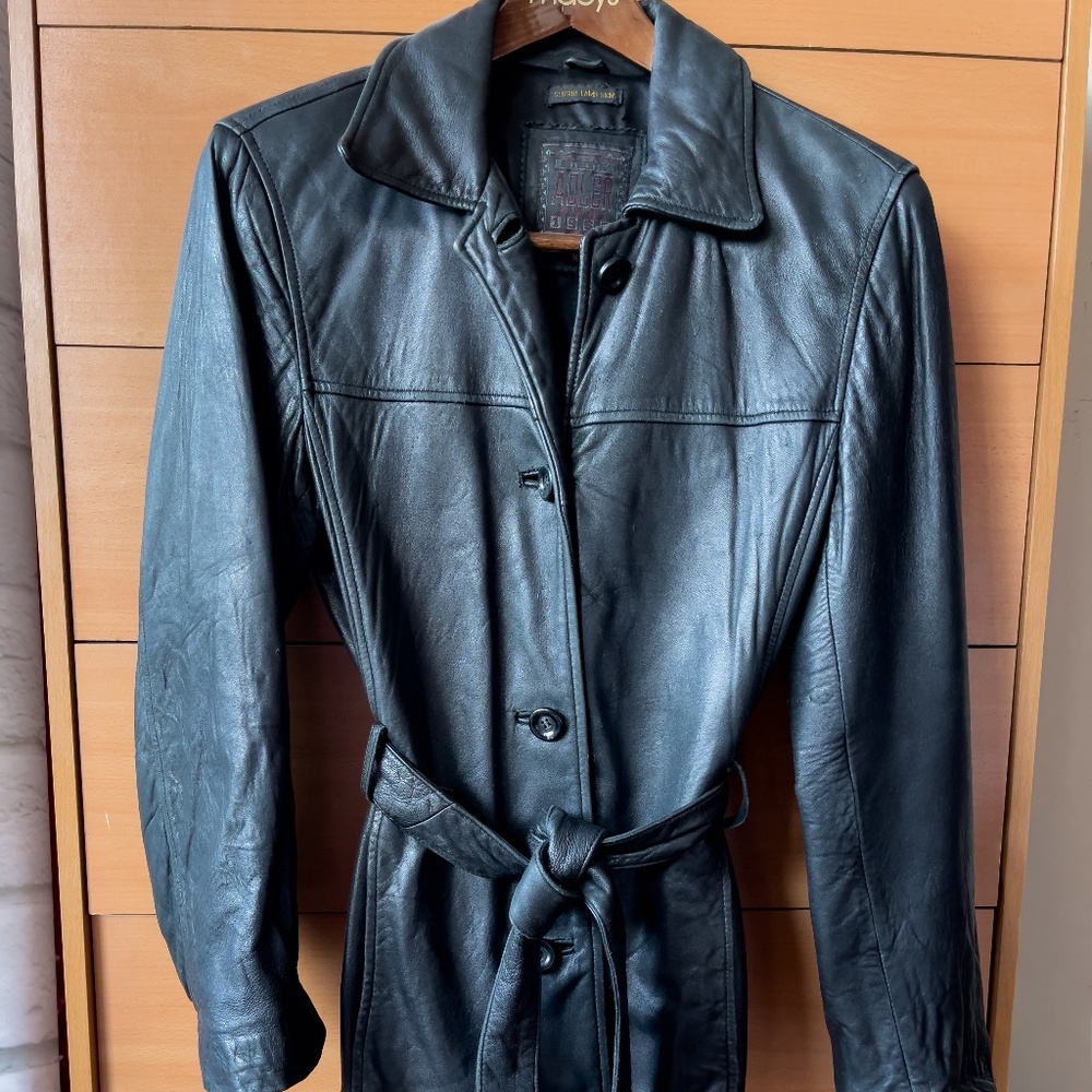 Authentic Adler Genuine Lambskin Black Leather Jacket